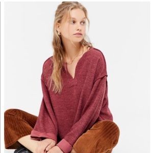 UO Jax Inside Out Notch Neck Top